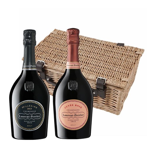 Laurent Perrier Cuvee Rose and Vintage Brut Twin Hamper (2x75cl)